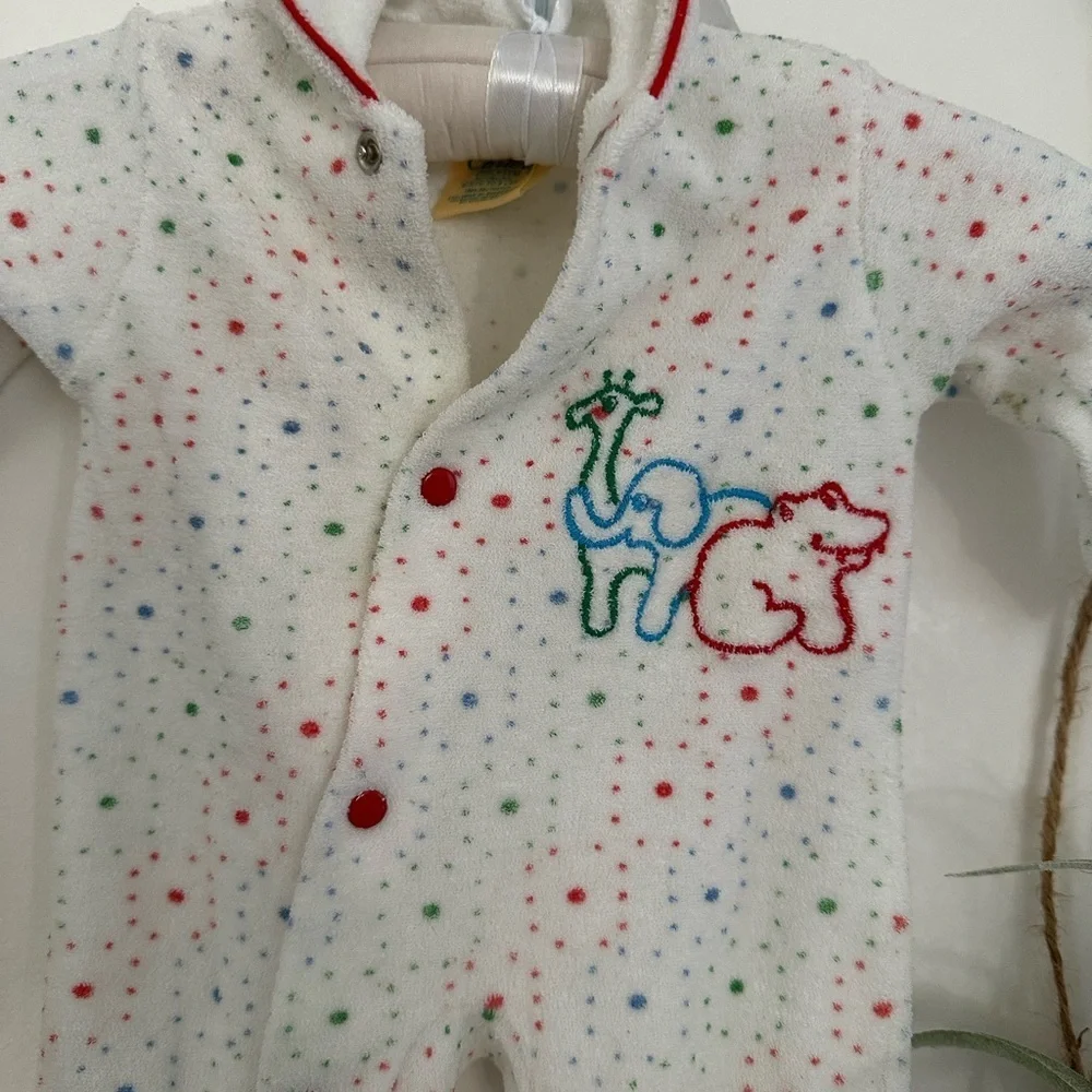 Vintage carters USA made Boy/GirlBaby Stretch Terry Sleeper Pajamas unisex